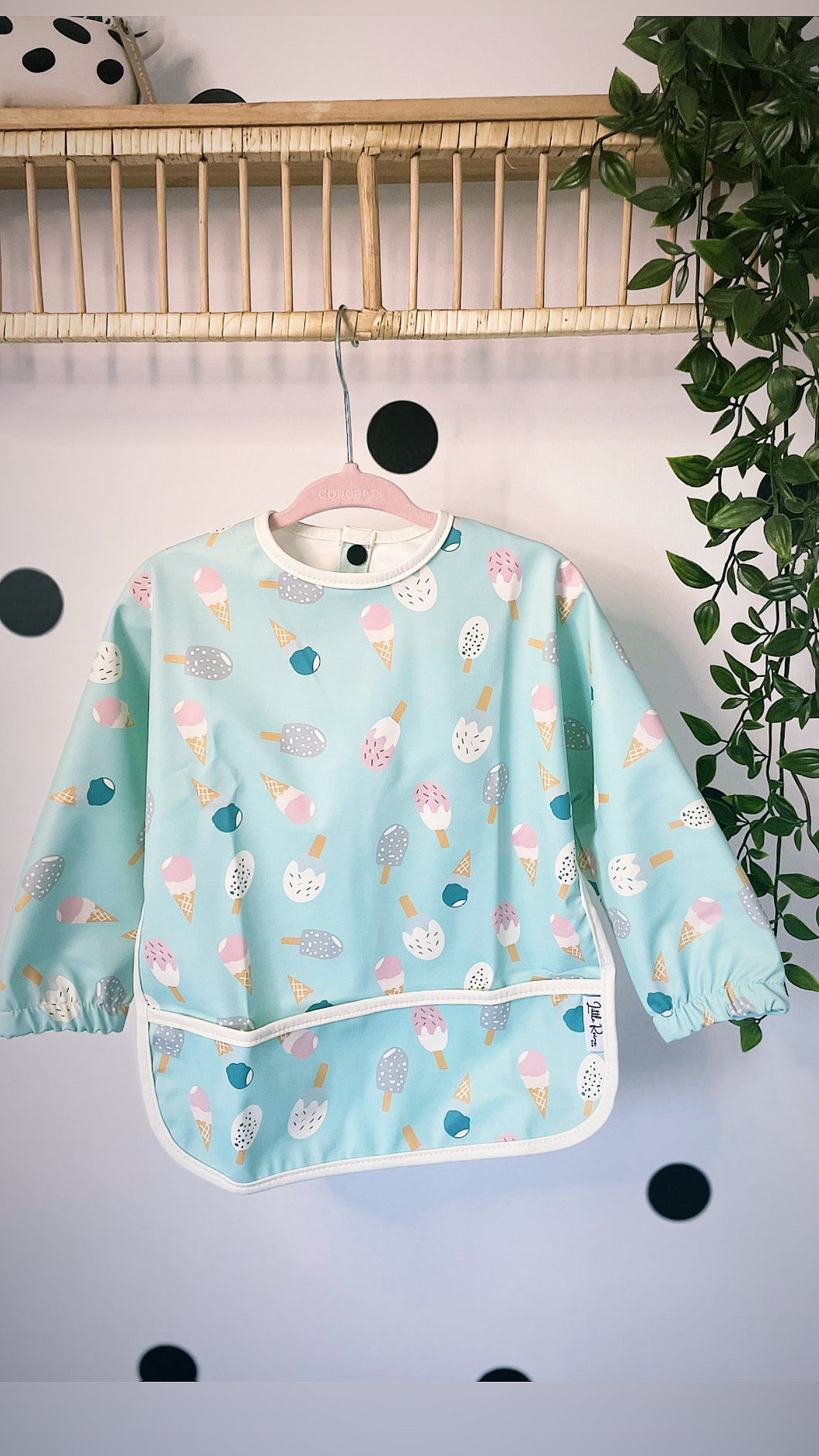 Long Sleeve Weaning Bib & Matching Bag 