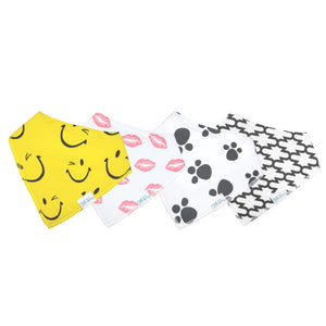 Organic Baby Bandana Dribble Bibs "Pawsome"