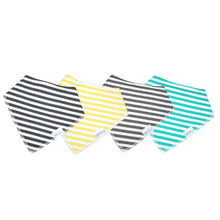 Load image into Gallery viewer, Organic Baby Bandana Dribble Bibs &quot;Earn Your Stripes&quot;
