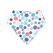 Load image into Gallery viewer, Organic Baby Bandana Dribble Bibs &quot;Cute as a Button&quot;
