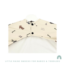 Load image into Gallery viewer, Long Sleeve Weaning Bib &amp; Matching Bag &quot;Dinomite&quot;
