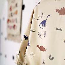 Load image into Gallery viewer, Long Sleeve Weaning Bib &amp; Matching Bag &quot;Dinomite&quot;
