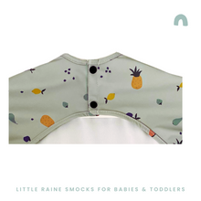 Load image into Gallery viewer, Long Sleeve Weaning Bib &amp; Matching Bag &quot;Fruit for Thought&quot;

