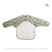 Load image into Gallery viewer, Long Sleeve Weaning Bib &amp; Matching Bag &quot;Fruit for Thought&quot;
