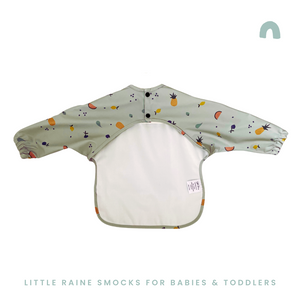 Long Sleeve Weaning Bib & Matching Bag "Fruit for Thought"