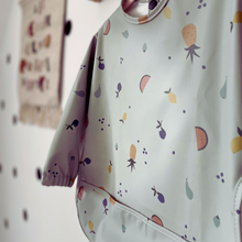 Load image into Gallery viewer, Long Sleeve Weaning Bib &amp; Matching Bag &quot;Fruit for Thought&quot;
