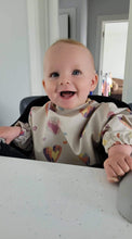 Load image into Gallery viewer, Long Sleeve Weaning Bib &amp; Matching Bag &quot;Wild At Heart&quot;
