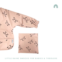 Load image into Gallery viewer, Long Sleeve Weaning Bib &amp; Matching Bag &quot;Peekaboo Panda&quot;
