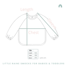 Load image into Gallery viewer, Long Sleeve Weaning Bib &amp; Matching Bag &quot;Dotti&quot;
