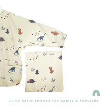 Load image into Gallery viewer, Long Sleeve Weaning Bib &amp; Matching Bag &quot;Dinomite&quot;

