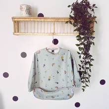 Load image into Gallery viewer, Long Sleeve Weaning Bib &amp; Matching Bag &quot;Fruit for Thought&quot;
