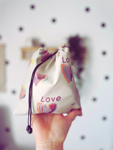 Load image into Gallery viewer, Long Sleeve Weaning Bib &amp; Matching Bag &quot;Wild At Heart&quot;

