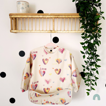 Load image into Gallery viewer, Long Sleeve Weaning Bib &amp; Matching Bag &quot;Wild At Heart&quot;
