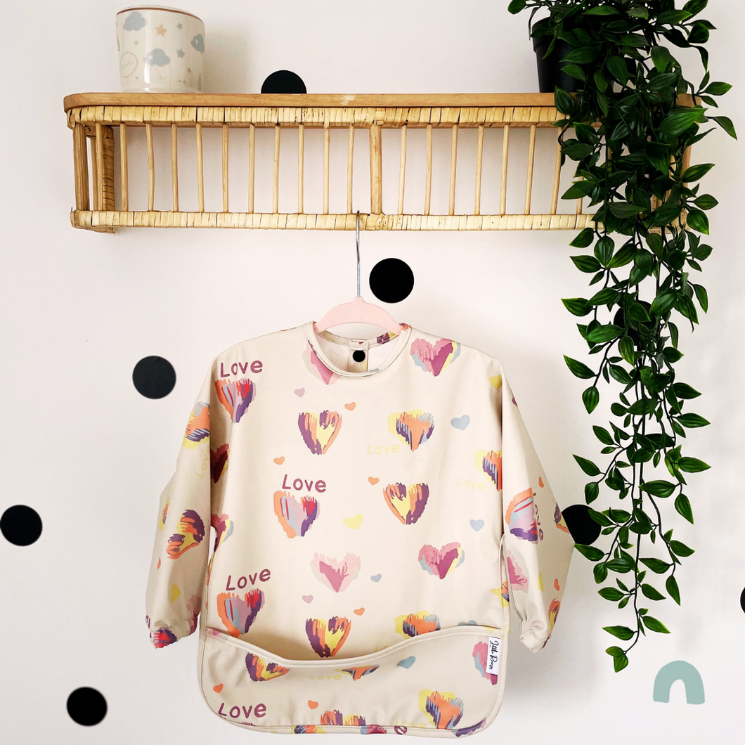 Long Sleeve Weaning Bib & Matching Bag 