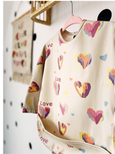Load image into Gallery viewer, Long Sleeve Weaning Bib &amp; Matching Bag &quot;Wild At Heart&quot;
