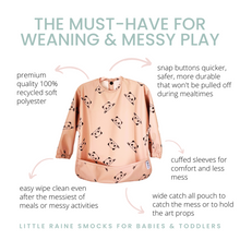 Load image into Gallery viewer, Long Sleeve Weaning Bib &amp; Matching Bag &quot;Peekaboo Panda&quot;
