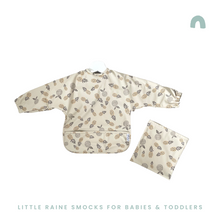 Load image into Gallery viewer, Long Sleeve Weaning Bib &amp; Matching Bag &quot;Pineapple of my Eye&quot;
