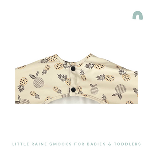 Long Sleeve Weaning Bib & Matching Bag "Pineapple of my Eye"