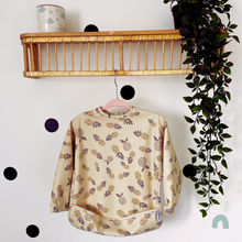 Load image into Gallery viewer, Long Sleeve Weaning Bib &amp; Matching Bag &quot;Pineapple of my Eye&quot;
