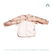 Load image into Gallery viewer, Long Sleeve Weaning Bib &amp; Matching Bag &quot;Peekaboo Panda&quot;
