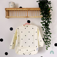 Load image into Gallery viewer, Long Sleeve Weaning Bib &amp; Matching Bag &quot;Dotti&quot;
