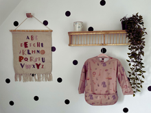 Load image into Gallery viewer, Long Sleeve Weaning Bib &amp; Matching Bag &quot;Safari Rose&quot;
