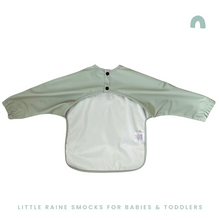 Load image into Gallery viewer, Long Sleeve Weaning Bib &amp; Matching Bag &quot;Sage Green&quot;

