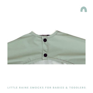 Long Sleeve Weaning Bib & Matching Bag "Sage Green"