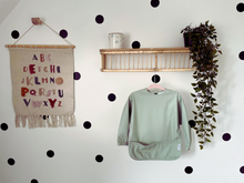 Load image into Gallery viewer, Long Sleeve Weaning Bib &amp; Matching Bag &quot;Sage Green&quot;
