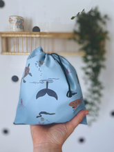 Load image into Gallery viewer, Long Sleeve Weaning Bib &amp; Matching Bag  &quot;Under The Sea&quot;
